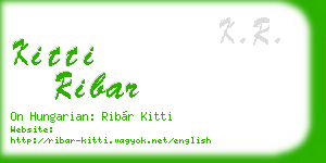 kitti ribar business card
